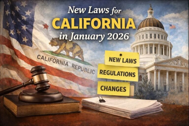 Read more about the article New Laws for California in January 2026